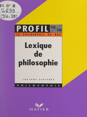 cover image of Lexique de philosophie